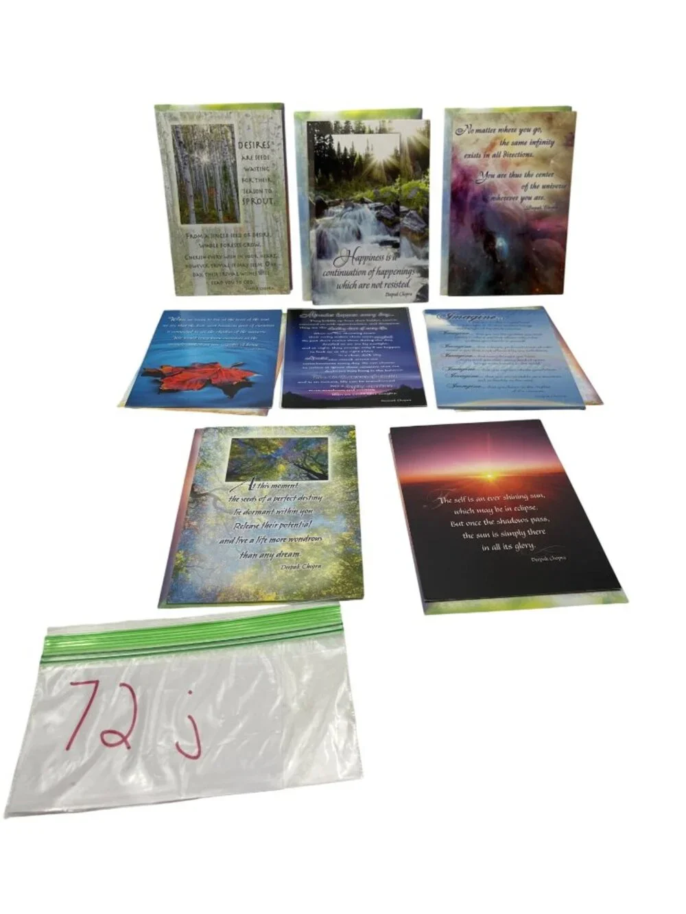 Heaven Within Inspirational Cards & Envelopes By Deepak Chopra Lot Of 8 Cards